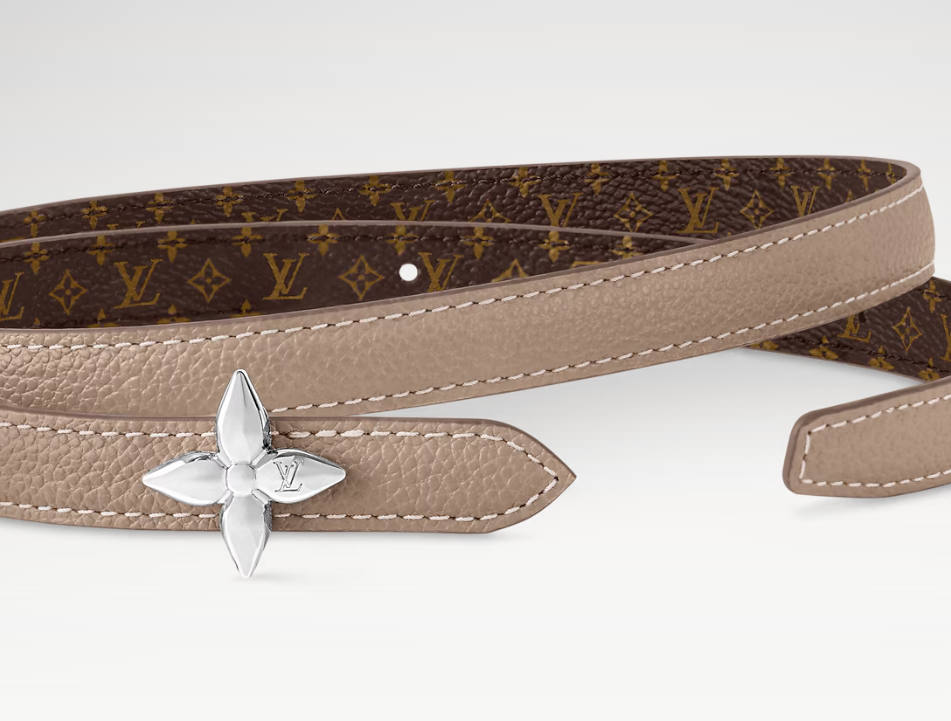 Cintura reversibile LV Mini Flowergram da 15 mm