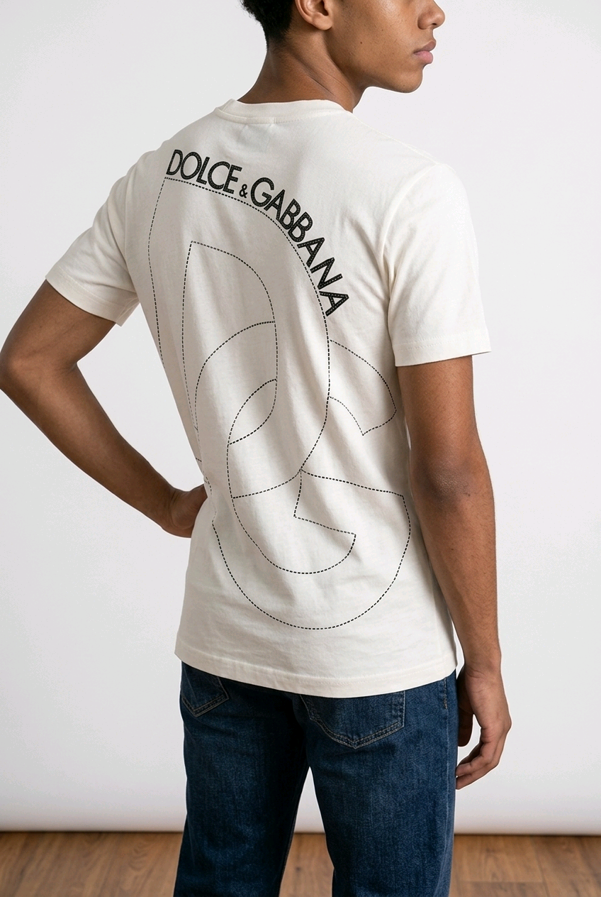 T-shirt in jersey bianco