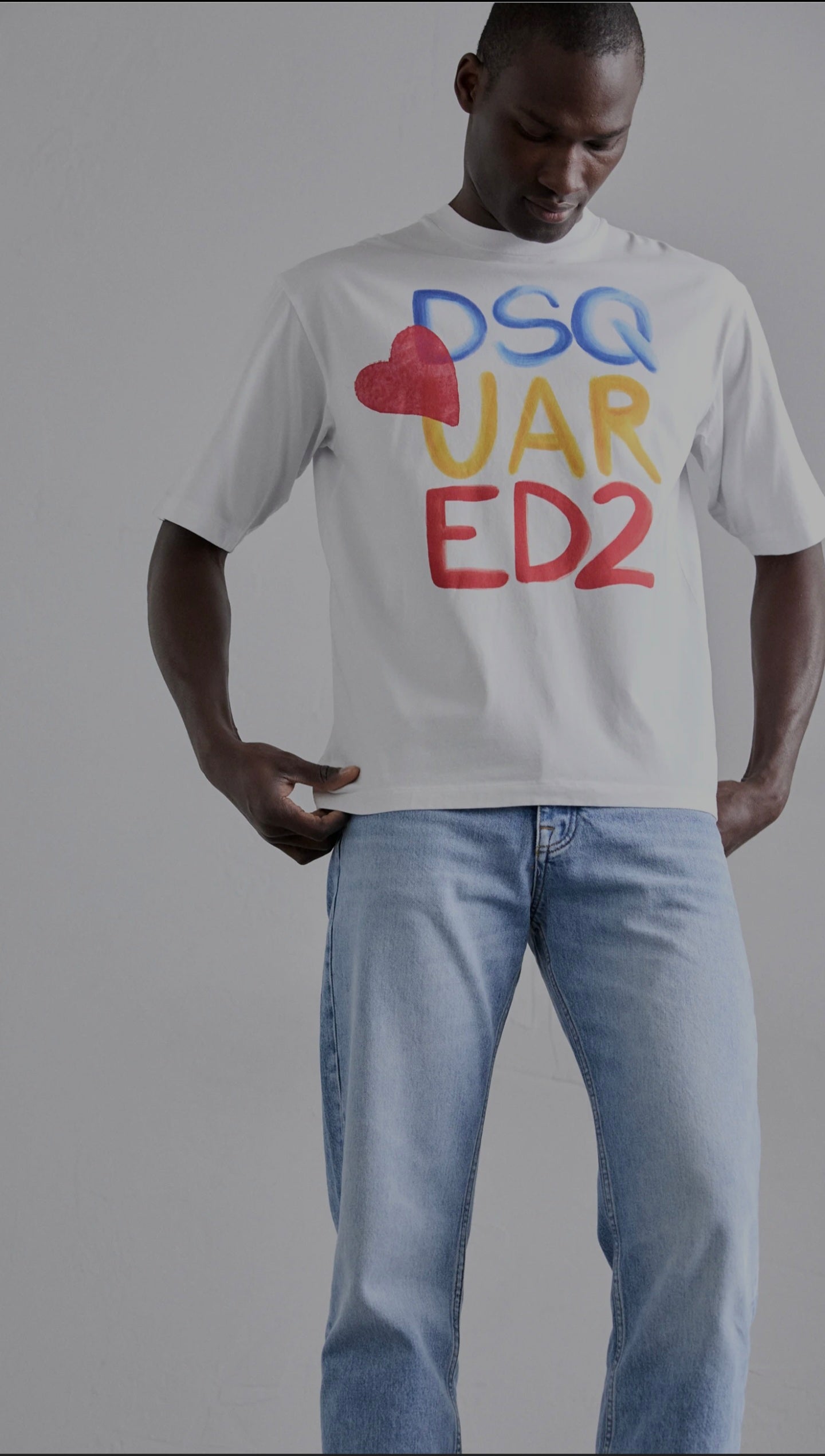 LOOSE FIT TEE - T-shirt con stampa - white