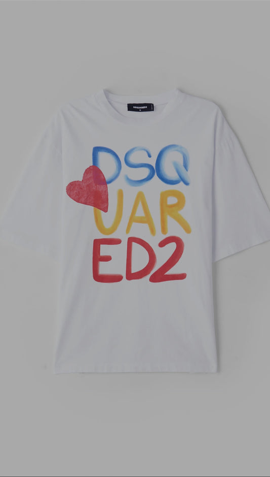 LOOSE FIT TEE - T-shirt con stampa - white